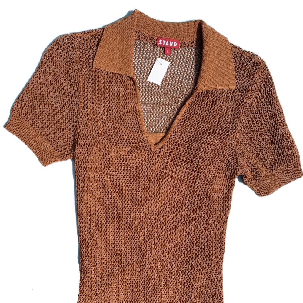 STAUD Oceane Dress in Deck (Medium Brown) - Picture 5 of 7